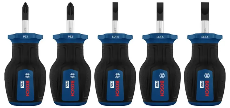 Bosch Professional 1600A03HU7 Schraubendreher-Set 5teilig PZ, Schlitz de Bosch Professional – image du produit