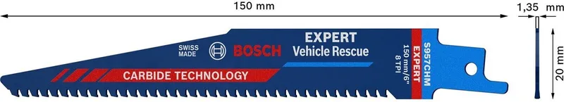 BOSCH Reciprozaagblad Expert Automobielstaal Lengte 150 mm Breedte 20 mm ( 4000837435 ) von Bosch Professional – Produktbild