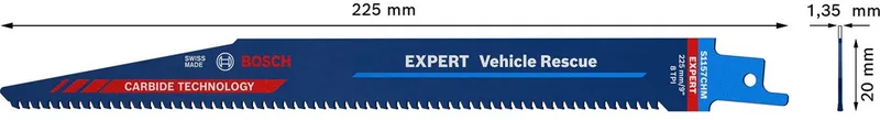 BOSCH Reciprozaagblad Expert Automobielstaal Lengte 225 mm Breedte 20 mm ( 4000837438 ) by Bosch Professional – product image