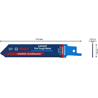 BOSCH Reciprozaagblad Expert Dun Hard Metaal Lengte 115 mm Breedte 19 mm ( 4000837491 ) by Bosch Professional – product image 6 of 6