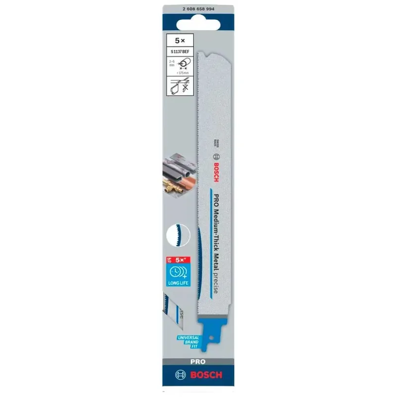 Bosch S1137BEF Reciprozaagblad - Metaal - 5 Stuks von Bosch Professional – Produktbild 2 von 6