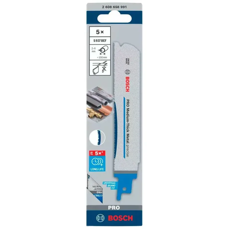 Bosch S937BEF Reciprozaagblad - 150 mm - Metaal - 5 Stuks von Bosch Professional – Produktbild 2 von 6