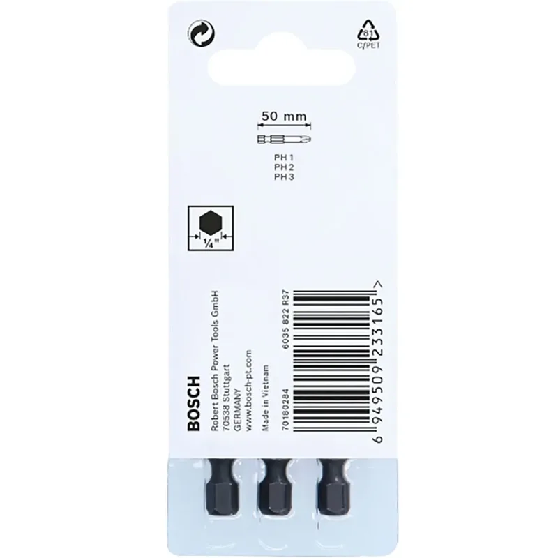 Bosch - Schroefbit Impact Control PH1/2/3 50mm von Bosch Professional – Produktbild 3 von 3