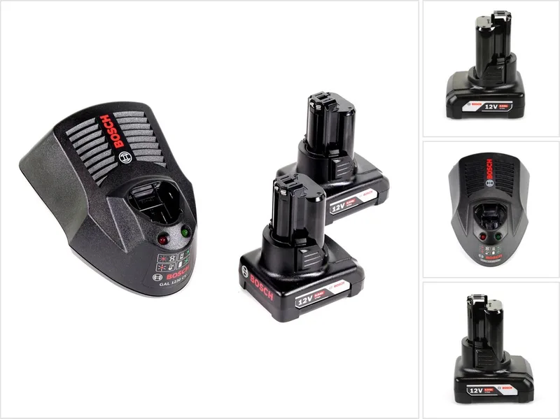 Bosch starterset 12 V met 2x 6,0 Ah accu's + snellader van Bosch Professional – productafbeelding
