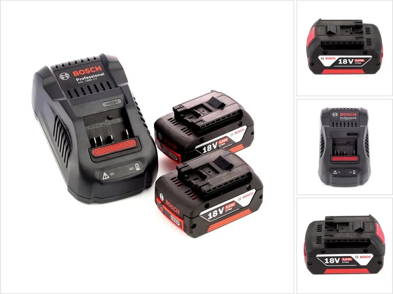 Bosch startset 18 V met 2x GBA 18 V 5,0 Ah Li-Ion accu + GAL 1880 snellader von Bosch Professional – Produktbild