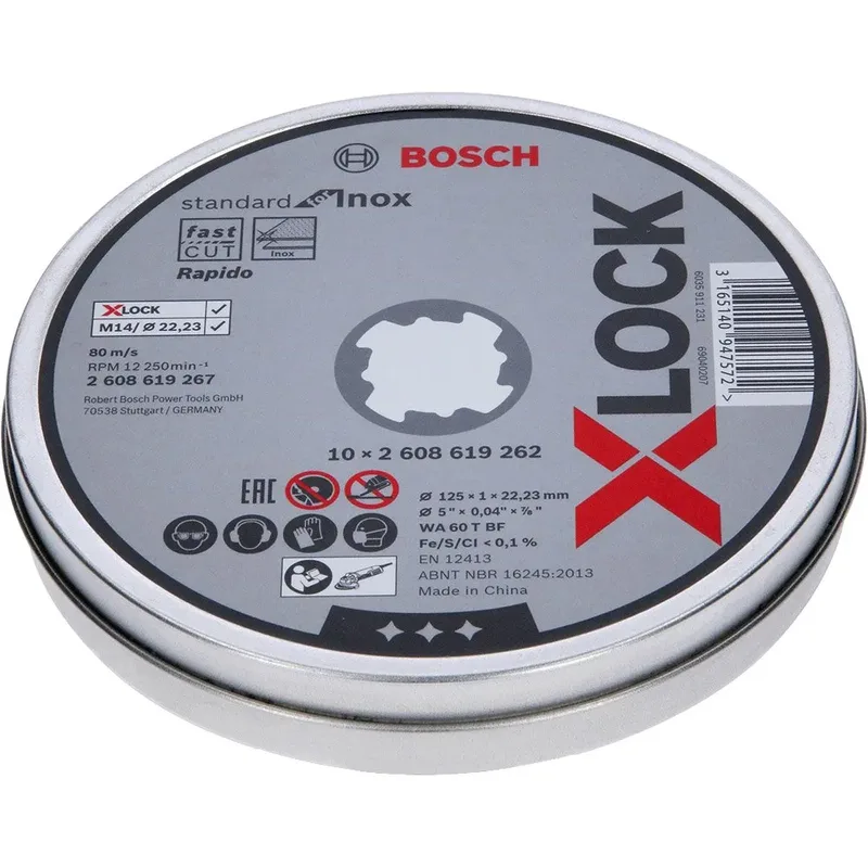 Bosch X-LOCK doorslijpschijf 10x125x1mm Stand. for Inox recht by Bosch Professional – product image 2 of 4