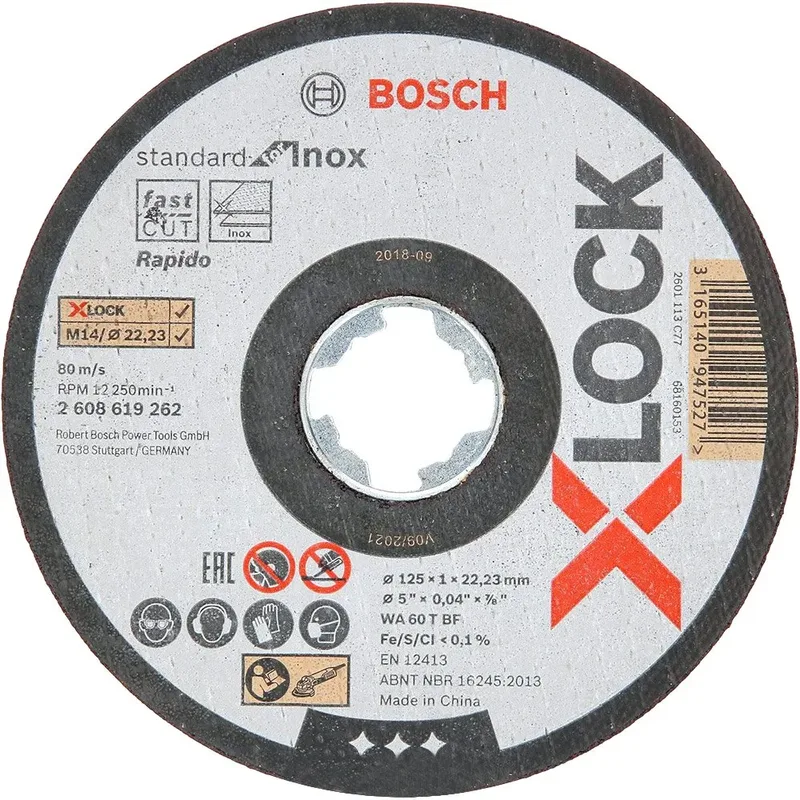 Bosch X-LOCK doorslijpschijf 10x125x1mm Stand. for Inox recht by Bosch Professional – product image 3 of 4