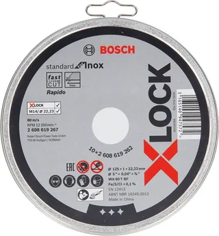 Bosch X-LOCK doorslijpschijf 10x125x1mm Stand. for Inox recht by Bosch Professional – product image 1 of 4