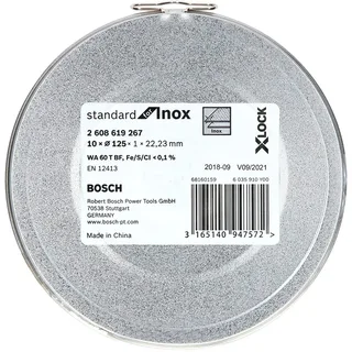 Bosch X-LOCK doorslijpschijf 10x125x1mm Stand. for Inox recht by Bosch Professional – product image 4 of 4