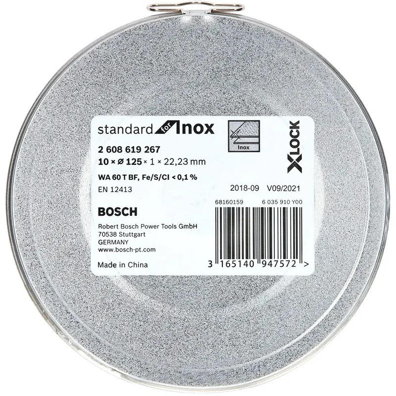 Bosch X-LOCK doorslijpschijf 10x125x1mm Stand. for Inox recht by Bosch Professional – product image 4 of 4