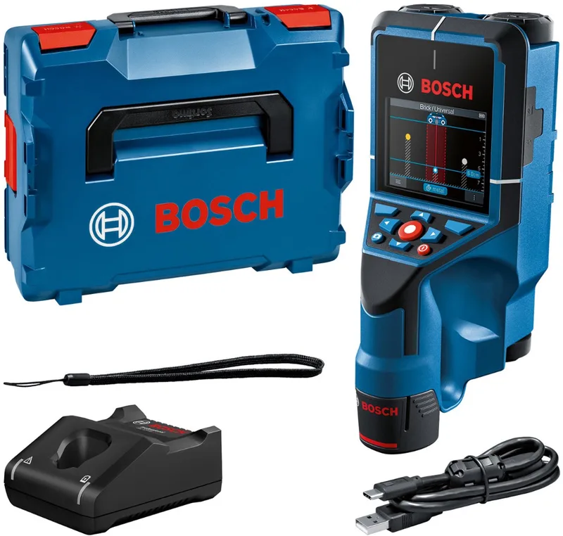 D-Tect 200 C - Leidingzoeker- Inclusief 1x Accu 12V GBA 2.0 Ah - USB-C Kabel - Handlus - L-Boxx by Bosch Professional, Blue – product image