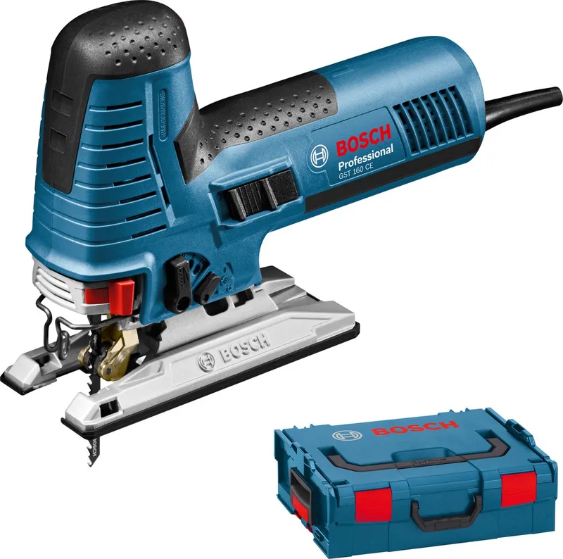 Decoupeerzaagmachine GST 160 CE (1 x zaagblad T 144 DP, 1 x zaagblad T 244 D, 1 x zaagblad T 308 BP, 1 x antisplinterplaatje, afzuigset) de Bosch Professional – image du produit 1 sur 5