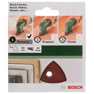 Bosch Accesorios Papier De Verre Delta 6 G120 Avec Velcro 93 Mm 5 Unités de Bosch Professional – image du produit 2 sur 2
