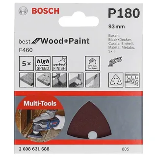 Delta F460 93 Mm 6p G180 Schuurpapier 5 Eenheden de Bosch Professional – image du produit 1 sur 2