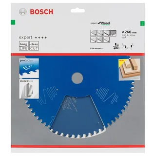 Ex Wo B 260x30-60 Cirkelzaagblad Voor Hout van Bosch Professional – productafbeelding 2 van 4