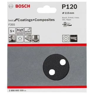 Excentrisch Schuurpapier 8p G120 115 Mm 5 Eenheden de Bosch Professional – image du produit 2 sur 2