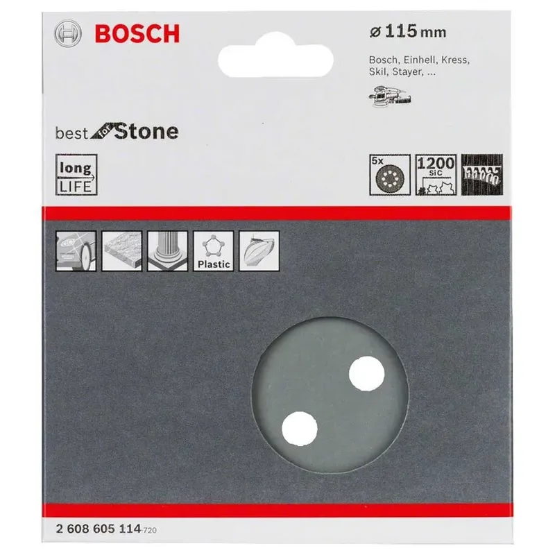 Excentrisch Schuurpapier 8p G1200 115 Mm 5 Eenheden by Bosch Professional – product image 2 of 2