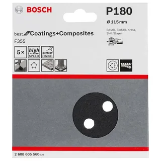 Excentrisch Schuurpapier 8p G180 115 Mm 5 Eenheden de Bosch Professional – image du produit 2 sur 2