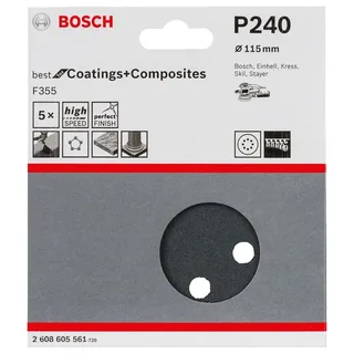 Excentrisch Schuurpapier Best 8p G240 115 Mm 5 Eenheden de Bosch Professional – image du produit 2 sur 2
