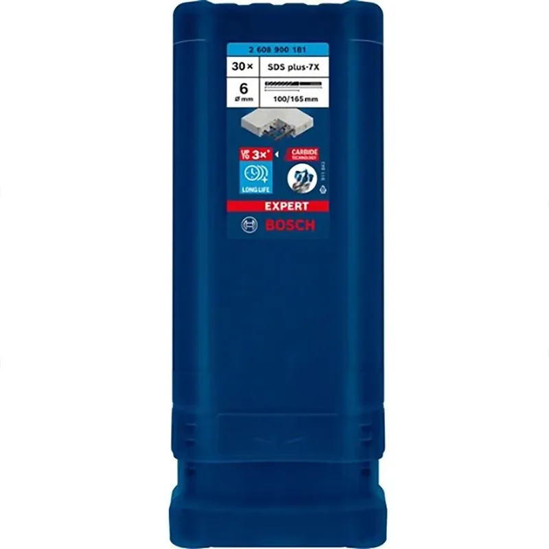 Expert 7x 6x100x165 Mm Sds-plus Steenboor 30 Eenheden de Bosch Professional – image du produit 1 sur 6