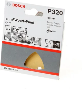 EXPERT C470 2608900830 Delta schuurpapier Geperforeerd (l x b) 93 mm x 93 mm 5 stuk(s) von Bosch Professional – Produktbild 1 von 6