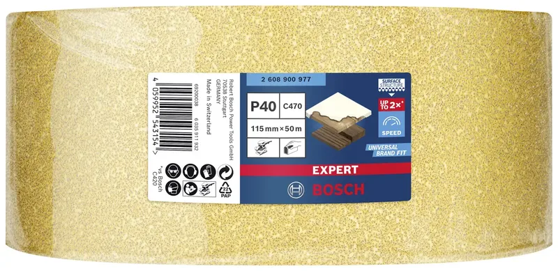 Expert C470 Schleifblatt, 115mm, K40 från Bosch Professional – produktbild 2 av 2