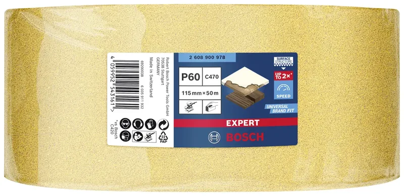 Expert C470 Schleifblatt, 115mm, K60 by Bosch Professional – product image 2 of 2