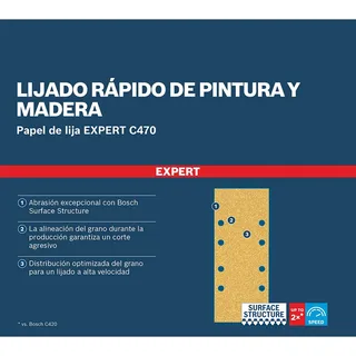 Expert C470 Schuurpapier 93x230 Mm 10 Eenheden de Bosch Professional – image du produit 5 sur 6