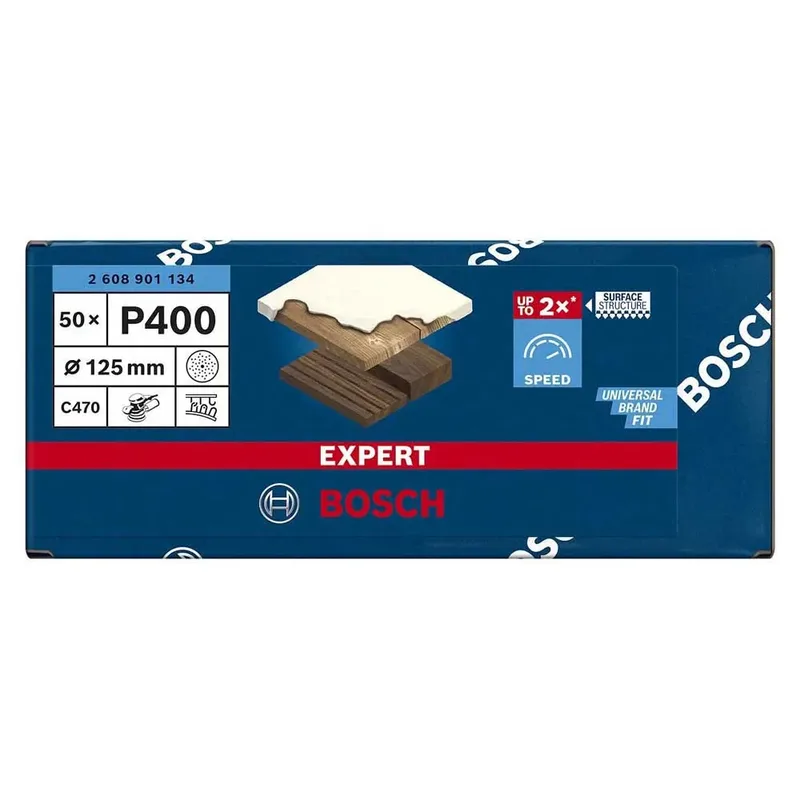 Expert C470 schuurpapier voor excenterschuurmachines 125 mm, multigaten, K400 50-delig - 1 stuk(s) by Bosch Professional – product image 4 of 6