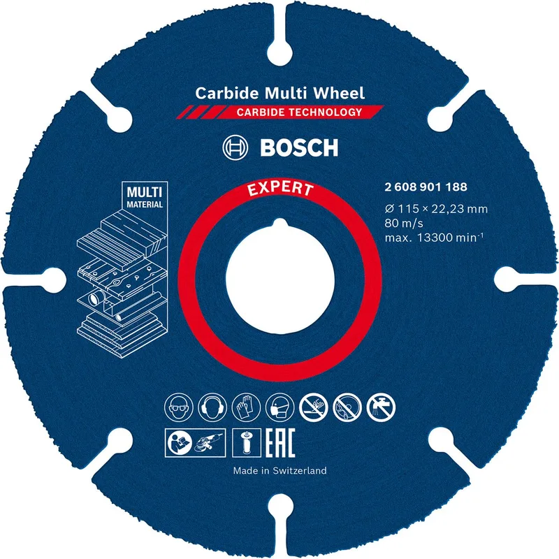EXPERT Carbide Multi Wheel 2608901188 Doorslijpschijf recht 115 mm 1 stuk(s) van Bosch Professional – productafbeelding
