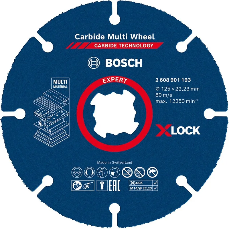 EXPERT Doorslijpschijf X-LOCK 125x22,23mm - 2608901193 fra Bosch Professional – produktbillede 1 af 5