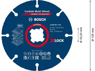 EXPERT Doorslijpschijf X-LOCK 125x22,23mm - 2608901193 fra Bosch Professional – produktbillede 3 af 5