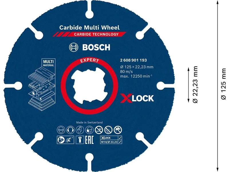 EXPERT Doorslijpschijf X-LOCK 125x22,23mm - 2608901193 fra Bosch Professional – produktbillede 3 af 5