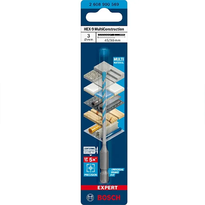 Expert Hex-9 Multiconstruction 3x45x90 Mm Multimateriaalboor by Bosch Professional – product image 1 of 6
