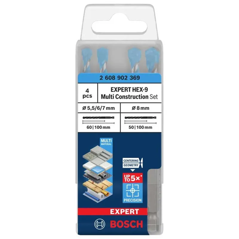 Expert Hex-9 Muurboor 5.5-8 Mm 4 Eenheden von Bosch Professional – Produktbild 2 von 6