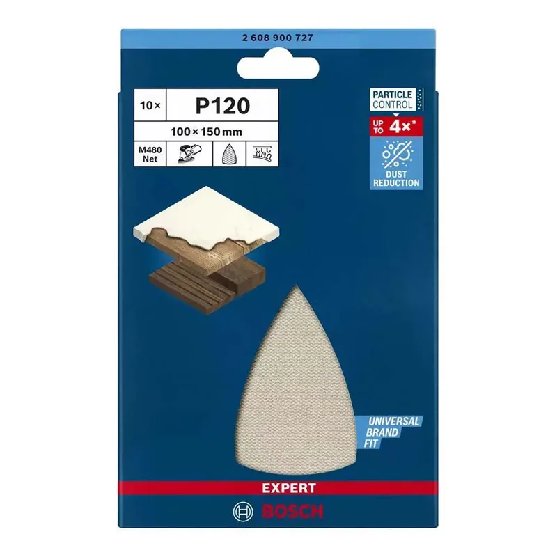 Bosch Accesorios Papier De Verre Expert M480 100x150 Mm G120 10 Unités de Bosch Professional – image du produit 4 sur 6