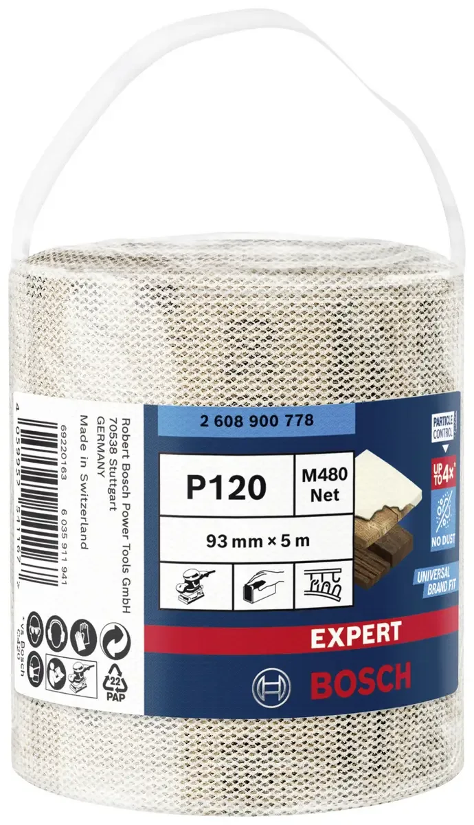 Expert M480 Netzschleifrolle 93mm, K120, Schleifblatt by Bosch Professional – product image 2 of 2