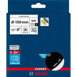 Expert Multiloch Universalstützteller, weich, Ø150mm, M8+5/16", Schleifteller by Bosch Professional – product image 2 of 2