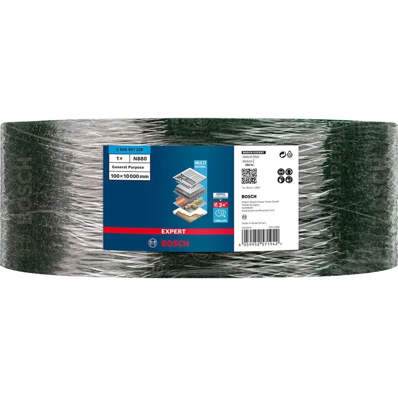 Expert Vliesrolle N880 Allzweck, 100mmx10m, Schleifblatt von Bosch Professional – Produktbild 2 von 2