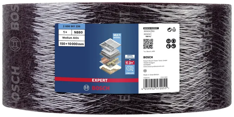 Expert Vliesrolle N880 Medium A, 150mmx10m, Schleifblatt von Bosch Professional – Produktbild 2 von 2