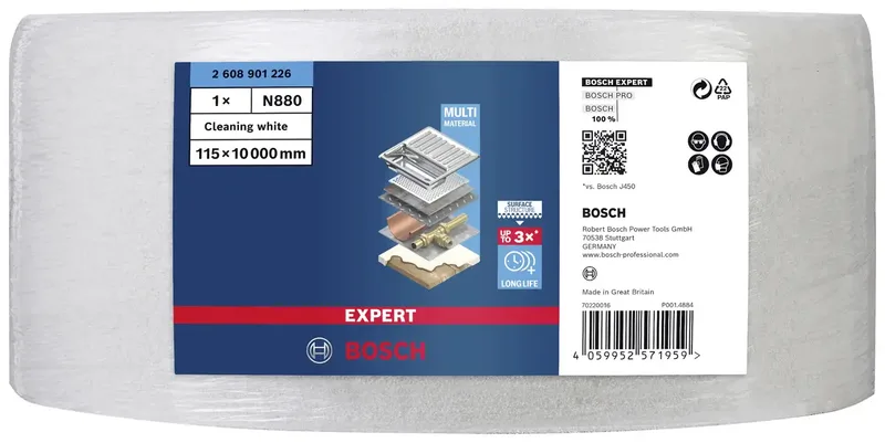 Expert Vliesrolle N880 Reinigung, 115mmx10m, Schleifblatt von Bosch Professional – Produktbild 2 von 2