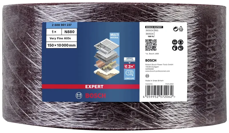 Bosch Accessories EXPERT N880 2608901237 Bande fibres (L x l) 10 m x 150 mm 10 m de Bosch Professional – image du produit 2 sur 2