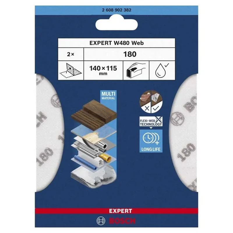 Expert W480 Schuurpapier G180 2 Eenheden von Bosch Professional – Produktbild 2 von 6