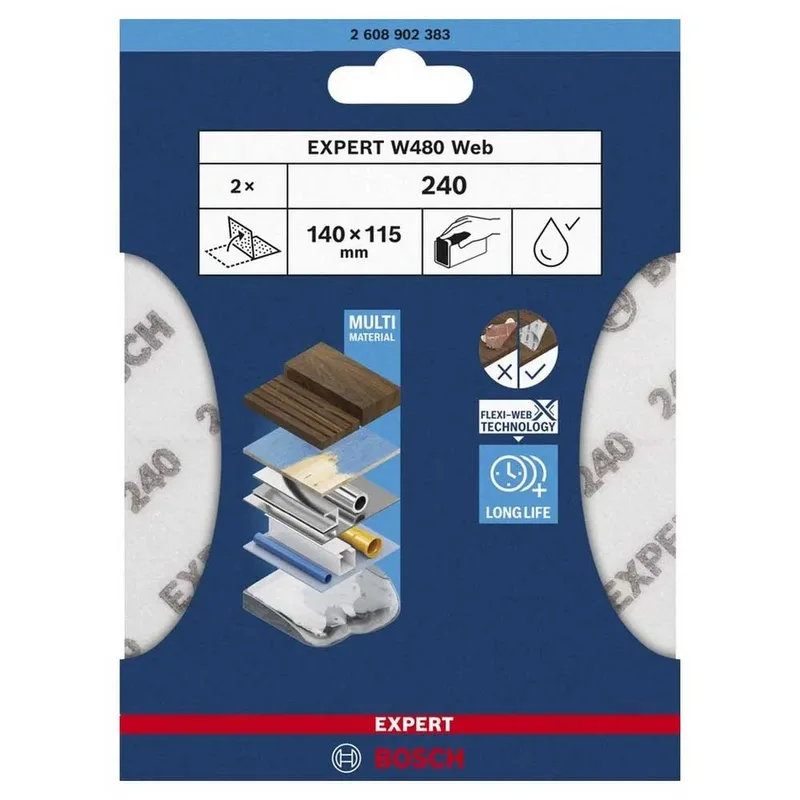 Expert W480 Schuurpapier G240 2 Eenheden by Bosch Professional – product image 2 of 6