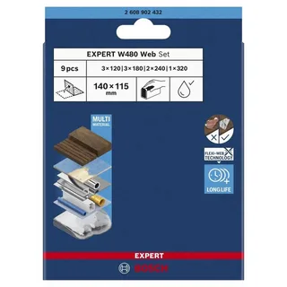 Expert W480 Schuurpapier Vellen 9 Eenheden von Bosch Professional – Produktbild 2 von 2