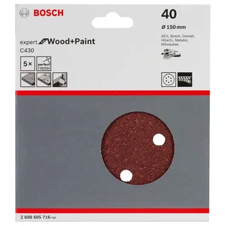 Exzenter Schleifpapier Holz Expert 6p G40 150 Mm 5 Einheiten von Bosch Professional – Produktbild 2 von 2