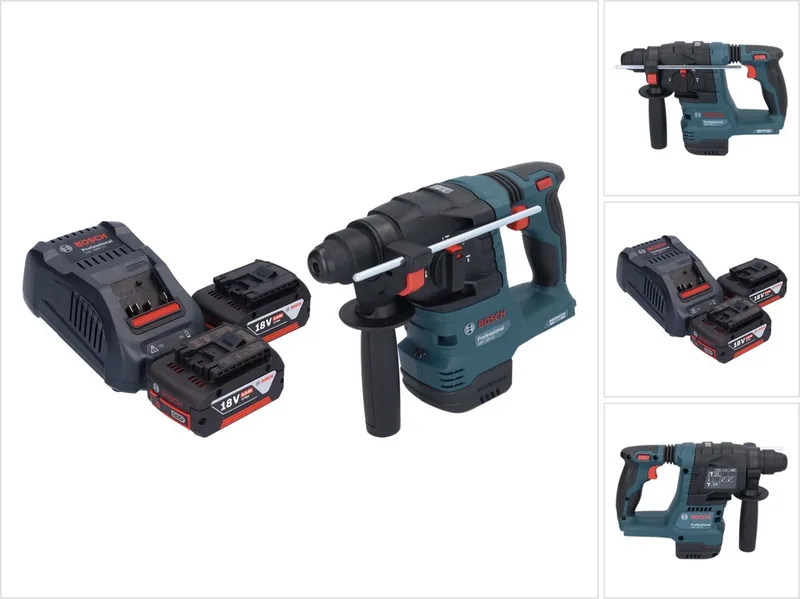 GBH 18V-22 Professionele accuklopboormachine 18 V 1,9 J SDS Plus Brushless + 2x oplaadbare accu 5,0 Ah + lader de Bosch Professional – image du produit