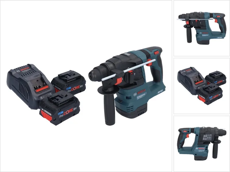 GBH 18V-22 Professionele accuklopboormachine 18 V 1,9 J SDS Plus Brushless + 2x ProCORE accu 8,0 Ah + lader de Bosch Professional – image du produit
