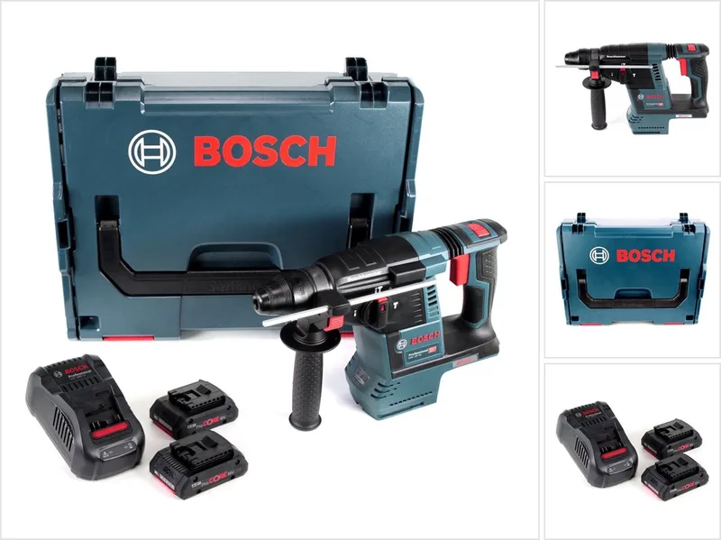 GBH 18V-26 accu boorhamer 18V 2.6J SDS plus Brushless + 2x ProCORE accu 4.0Ah + lader + L-Boxx de Bosch Professional – image du produit