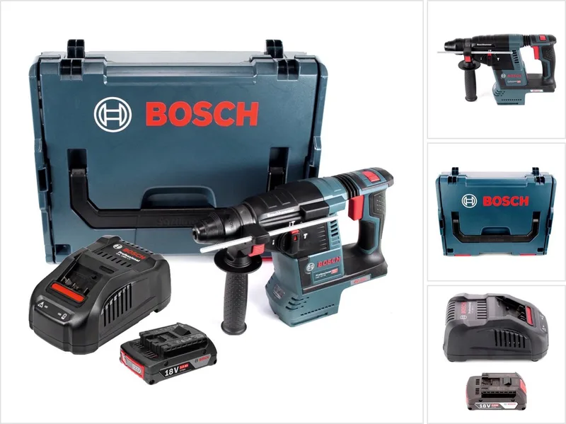 GBH 18V-26 accuklopboormachine 18V 2.6J borstelloos SDS plus + 1x oplaadbare accu 2.0Ah + lader + L-Boxx von Bosch Professional – Produktbild